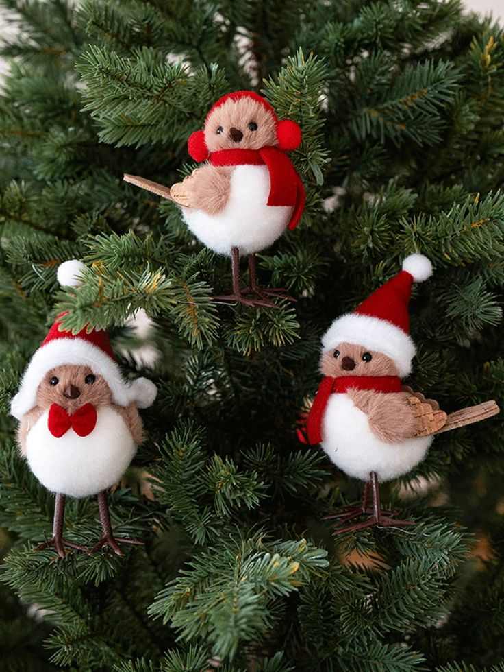 Fabric Bird Ornaments