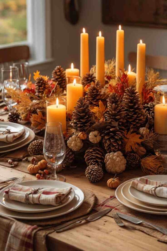 Rustic Pinecone Runner