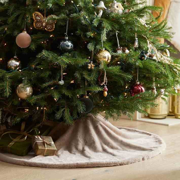 Faux Fur and Twig Tree Skirt