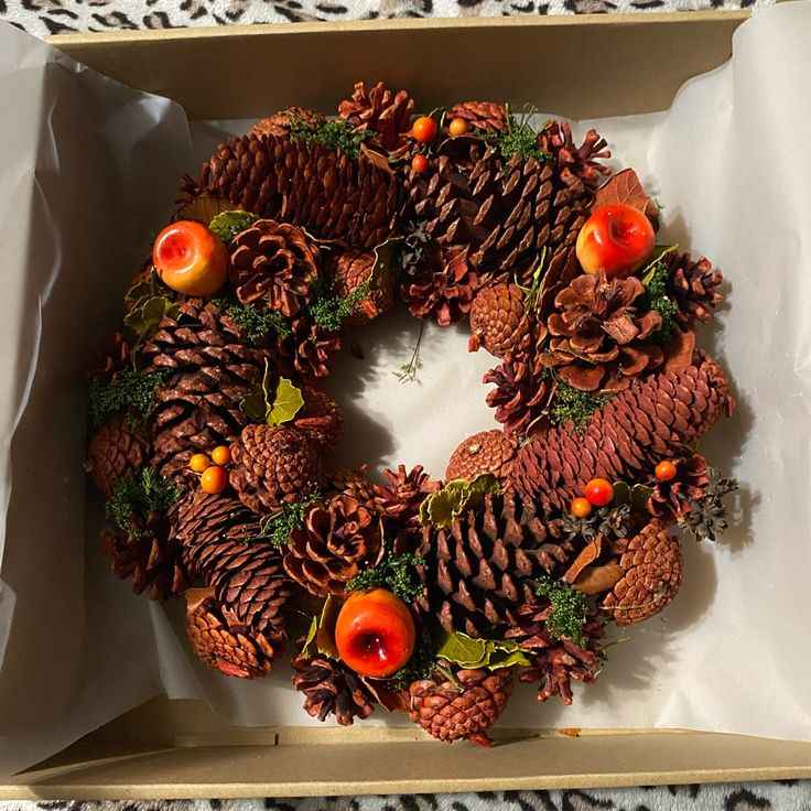 Pinecone and Berry Wreath