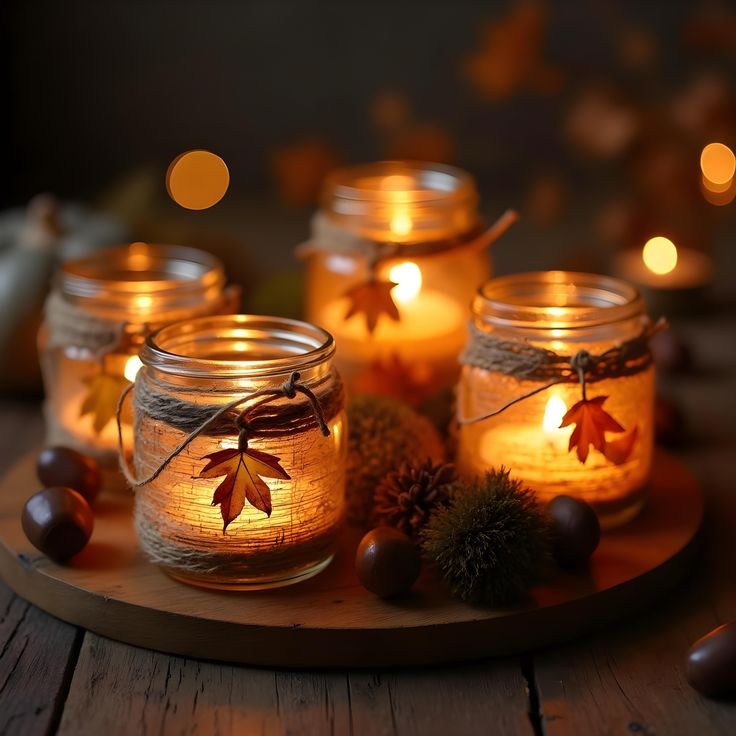 Mason Jar Candle Holders