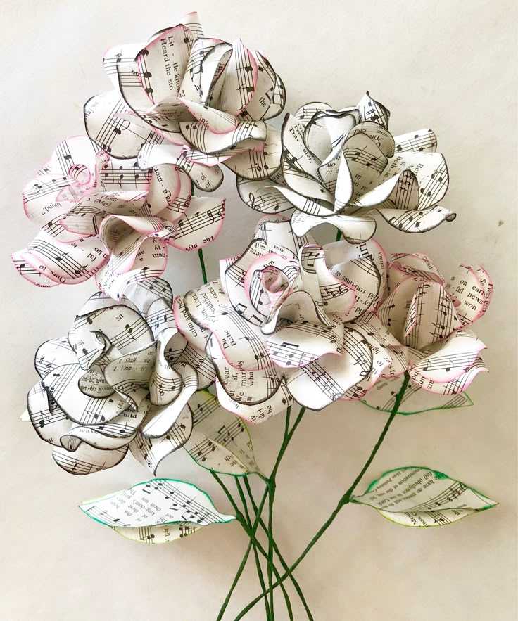 Hymnal Paper Flowers