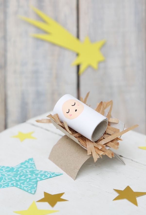 Recycled Cardboard Roll Nativity