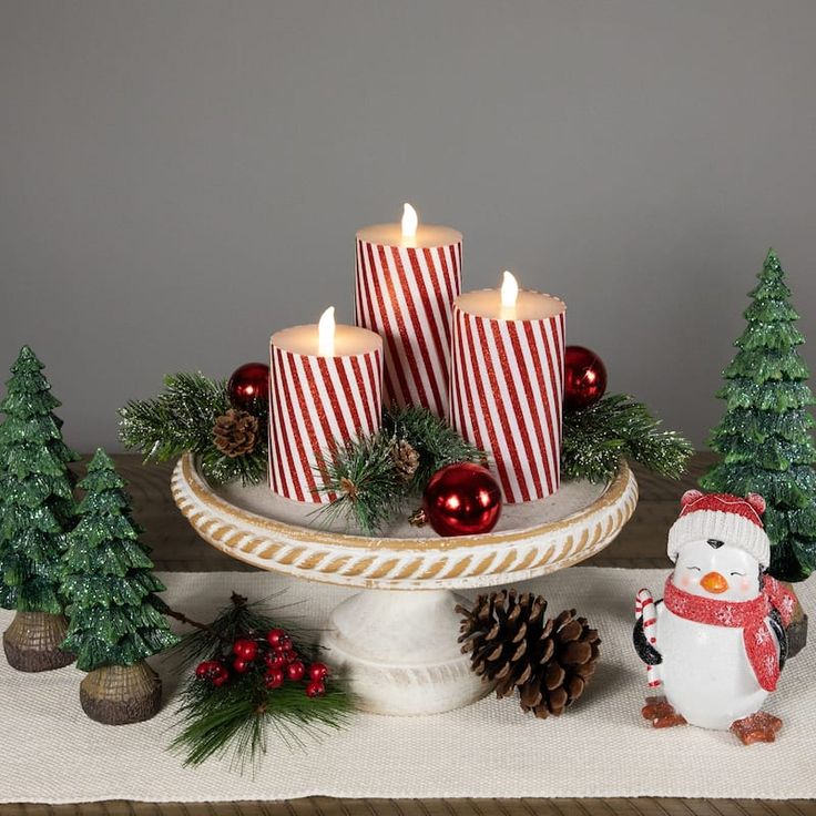 Peppermint Candy Candle Holders