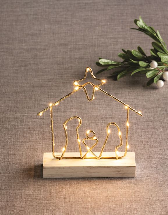Wire Nativity Scene