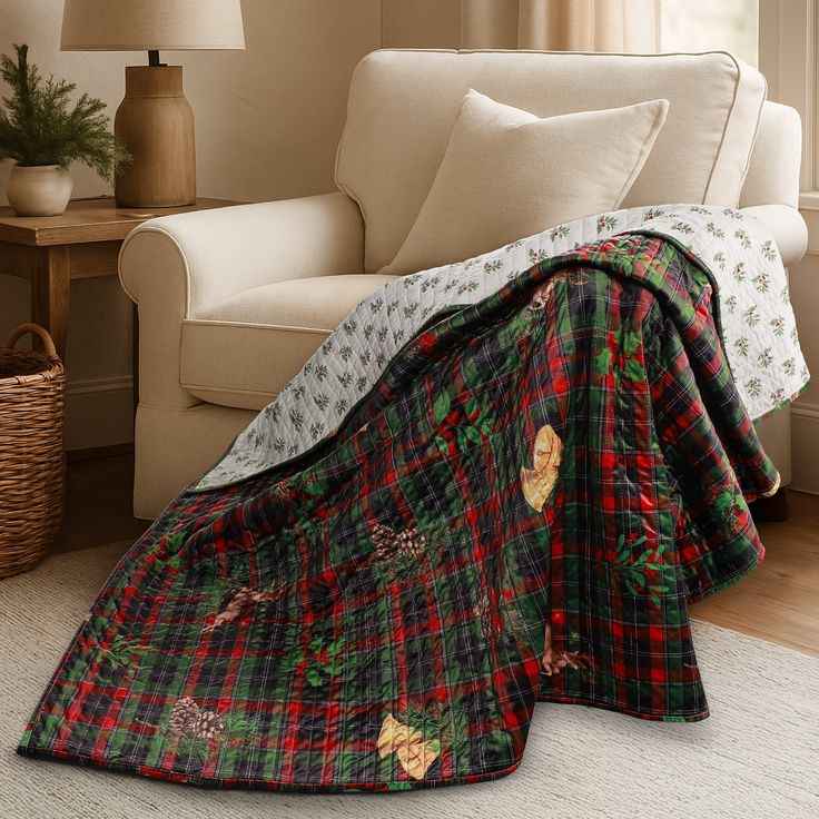 Seasonal Throw Blanket Display