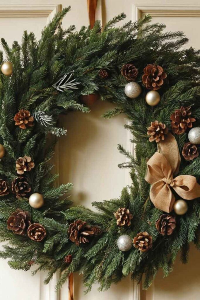 Evergreen Wreaths on Gates