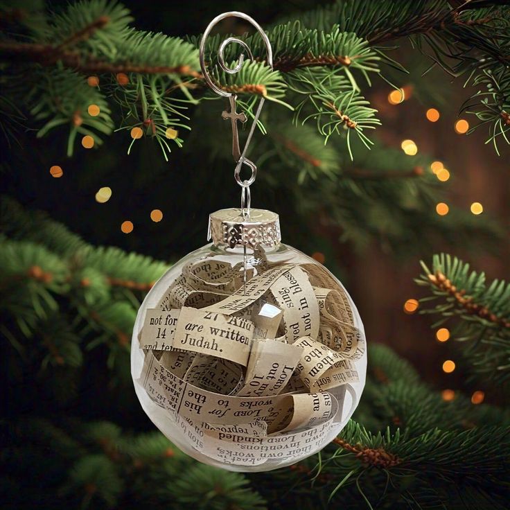 Scripture Ornaments with Clear Baubles