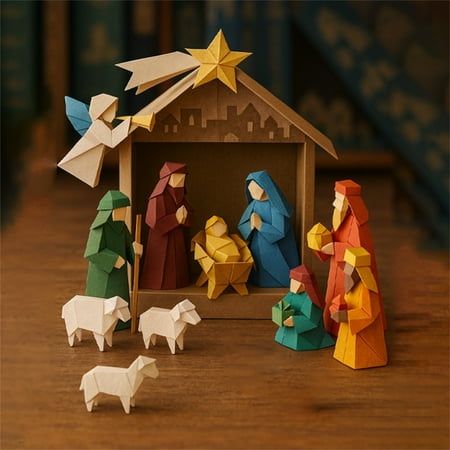 Paper Nativity Scene
