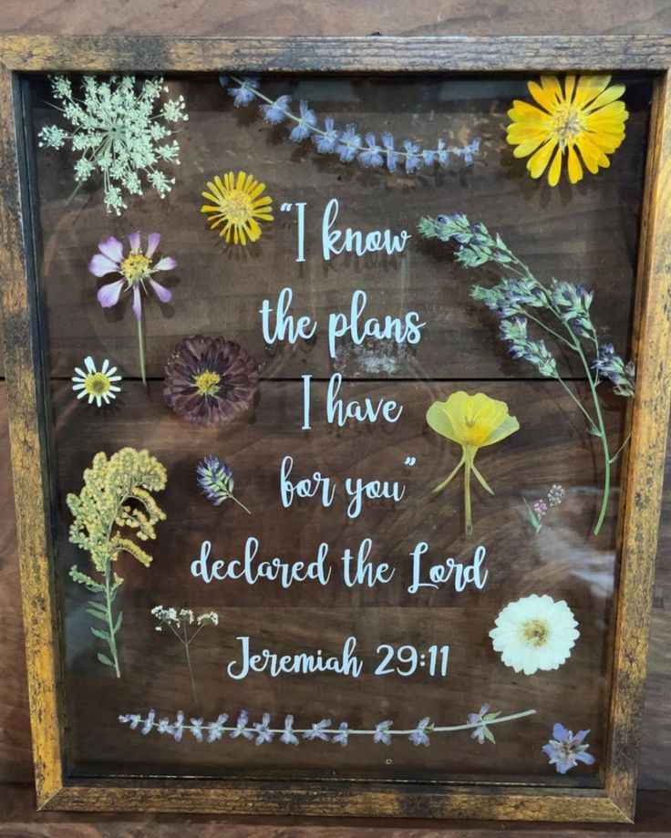 Pressed Flower Scripture Frames