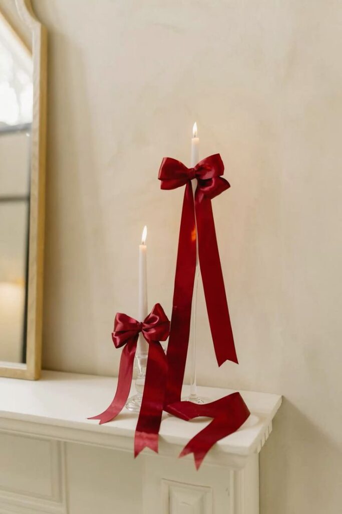 Ribbon-Layered Candles