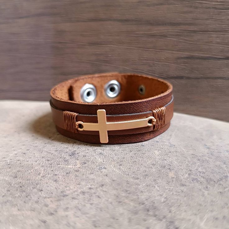 Leather Cross Cuff