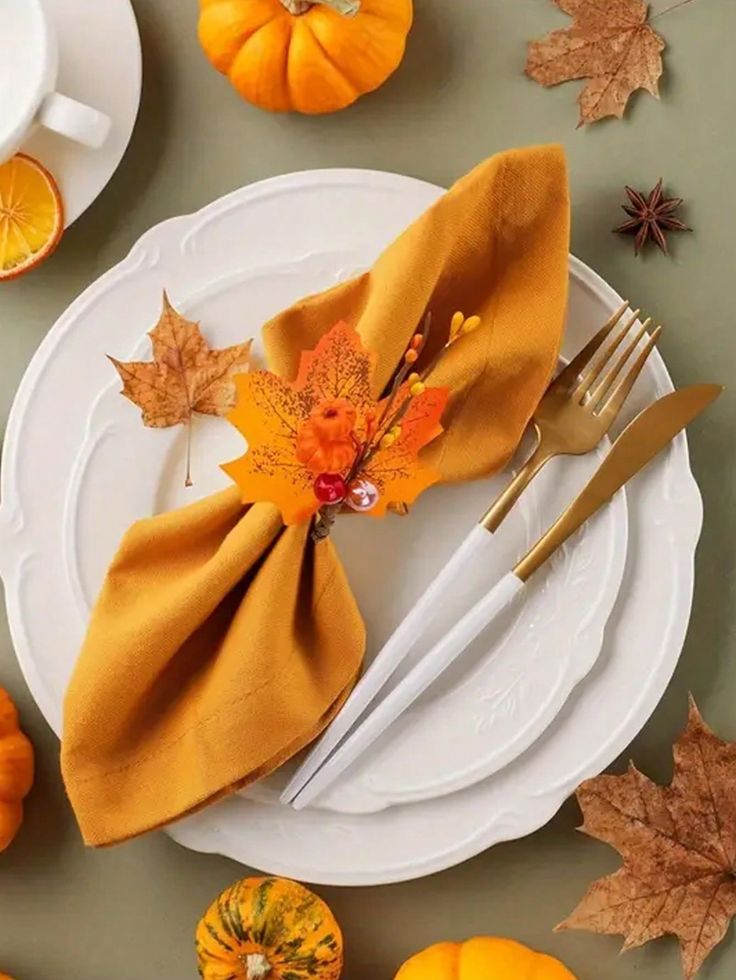 Rustic Leaf Napkin Rings