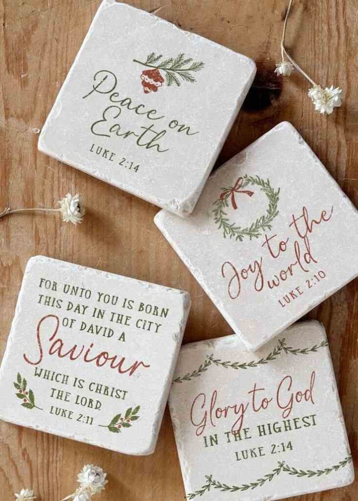 Christmas Scripture Verse Coasters