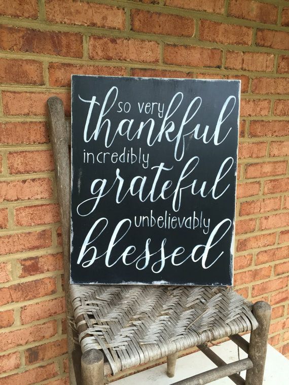 Hand-Lettered Gratitude Chalkboard