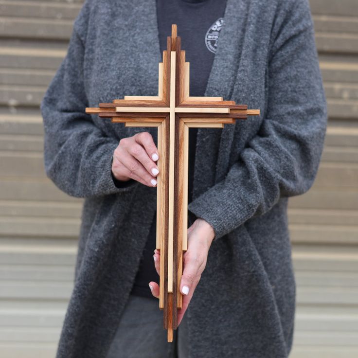 3D Layered Cross Wall Art