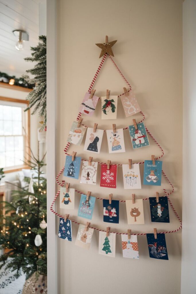 Christmas Card Wall Display