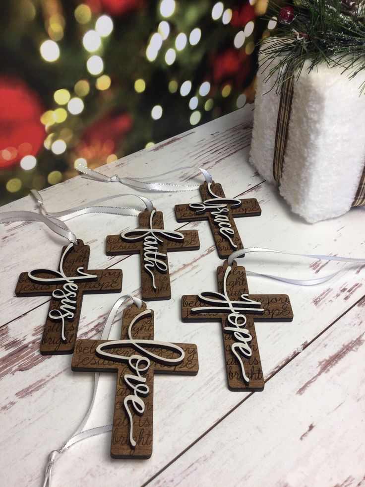 Wooden Cross Ornaments