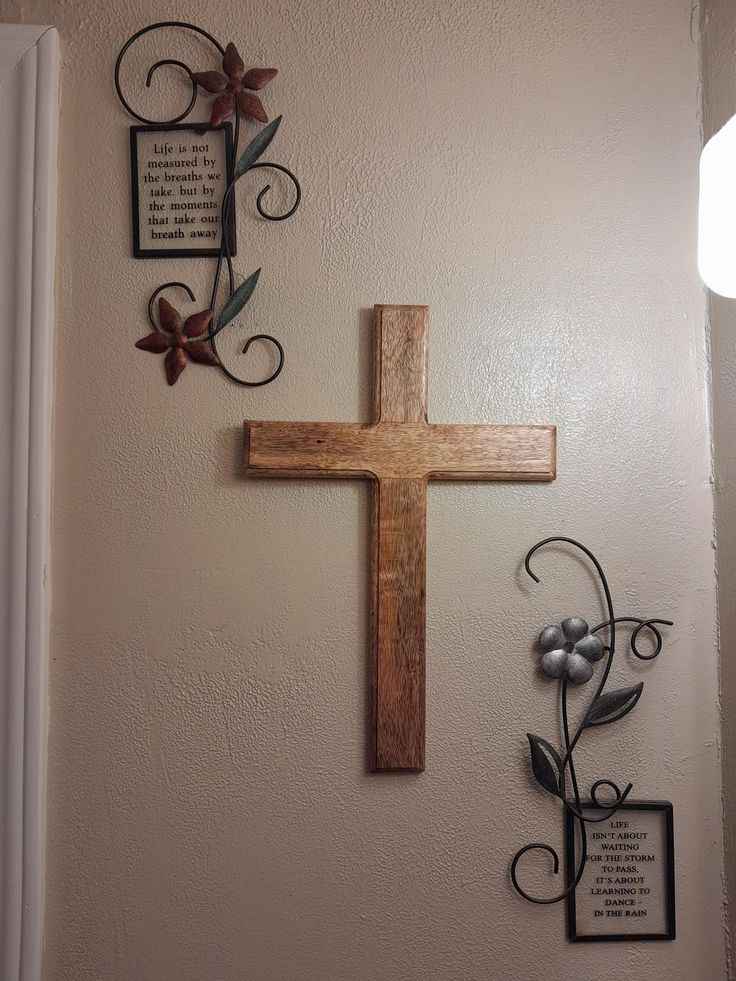 Wooden Cross Wall Display