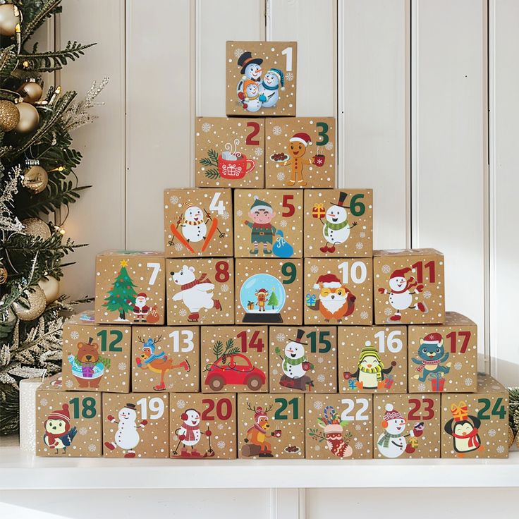 Recycled Box Advent Calendar