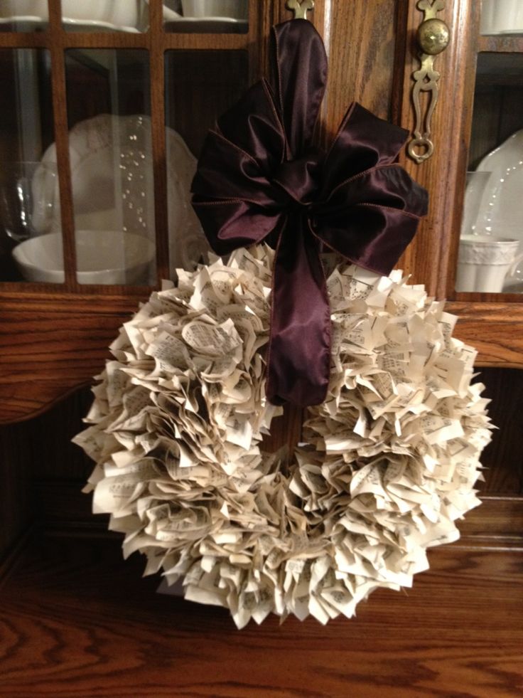 Wreath Made from Old Hymn Pages