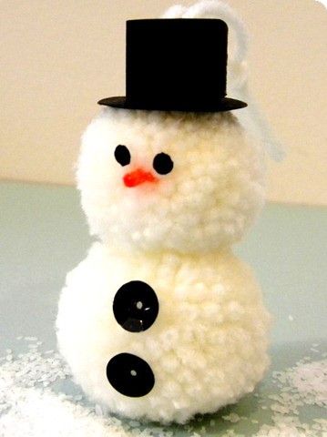 Pom-Pom Snowmen