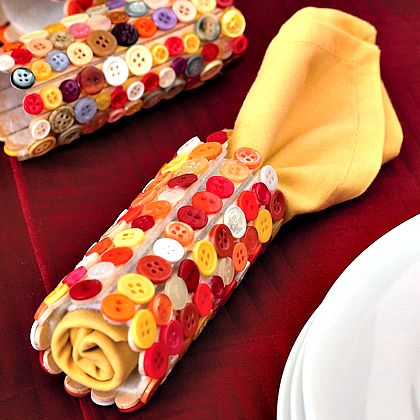 Button Corn Napkin Rings