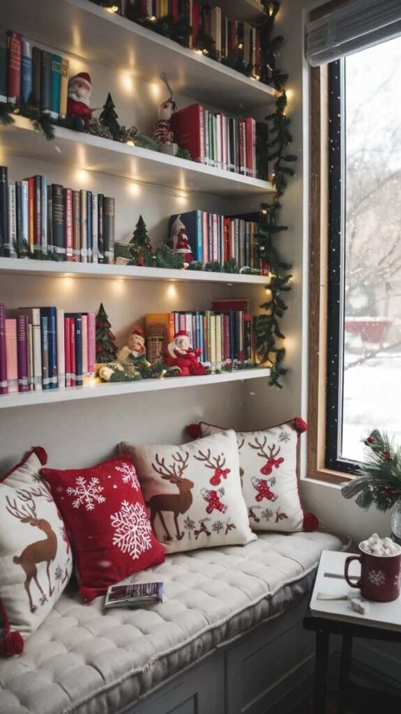 Christmas-Themed Reading Nook