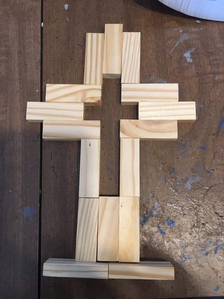 Rustic Cross Shelves