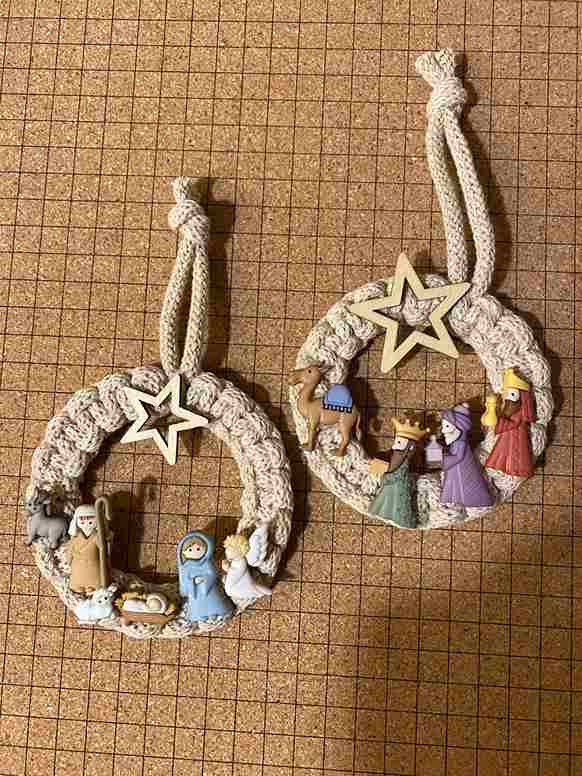 Macrame Nativity Scene