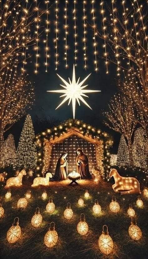 Lighted Nativity Scene
