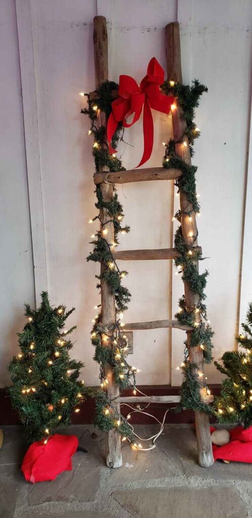 Rustic Wooden Ladder Decor