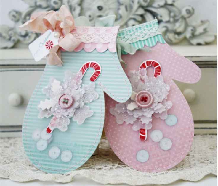 Paper Mitten Ornaments
