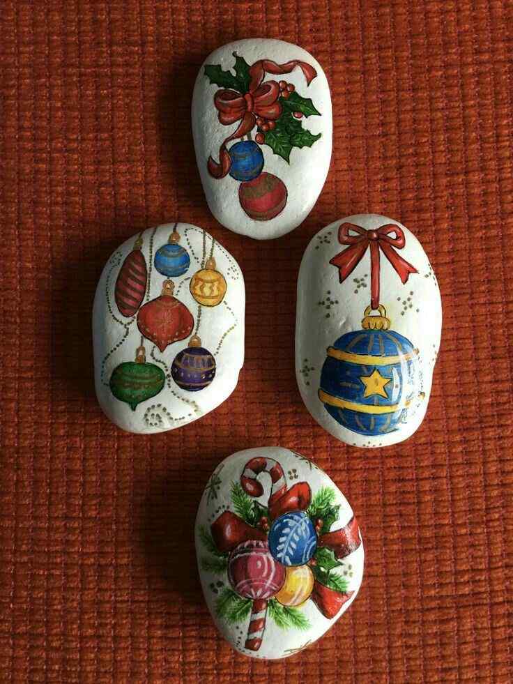 Painted Ornament Rocks