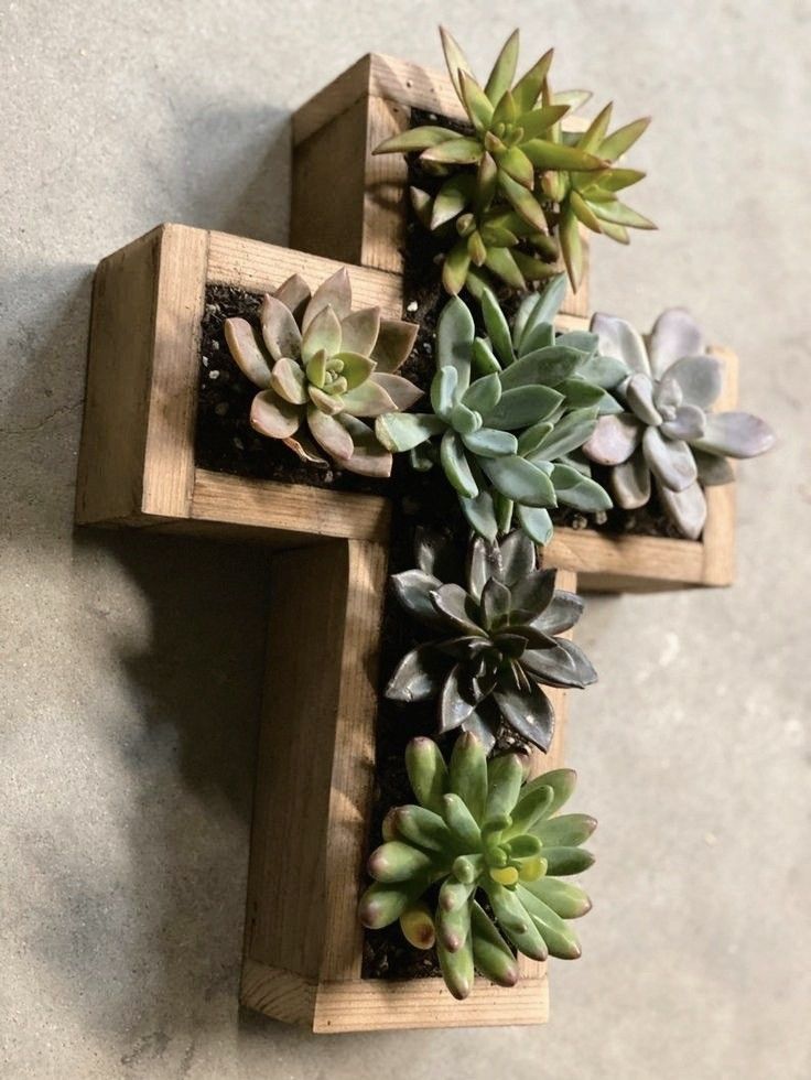 Geometric Cross Planters