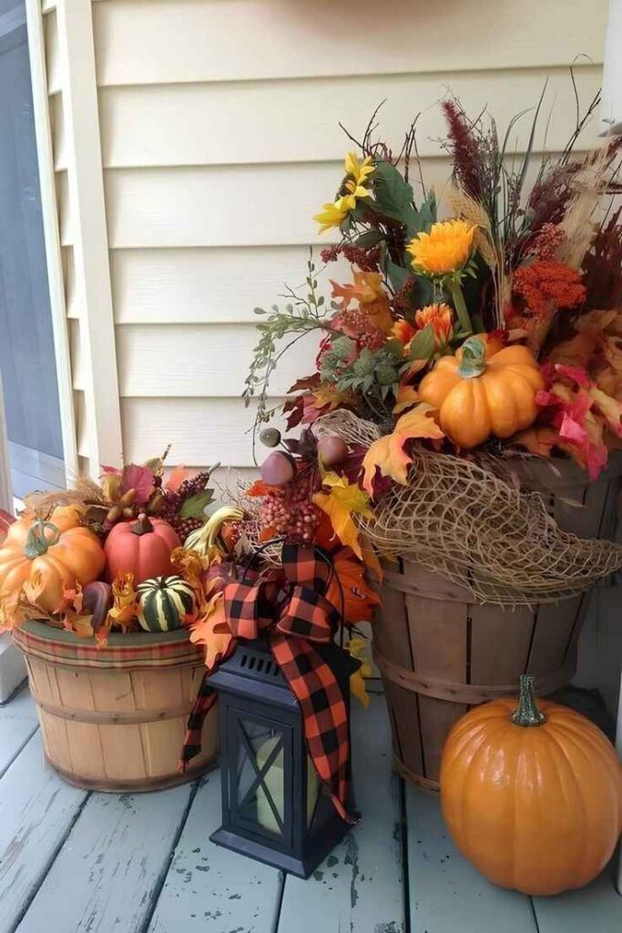 Harvest Basket with Lantern