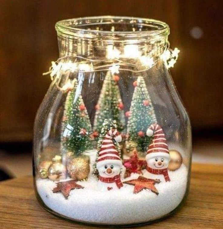 Mason Jar Snow Globes