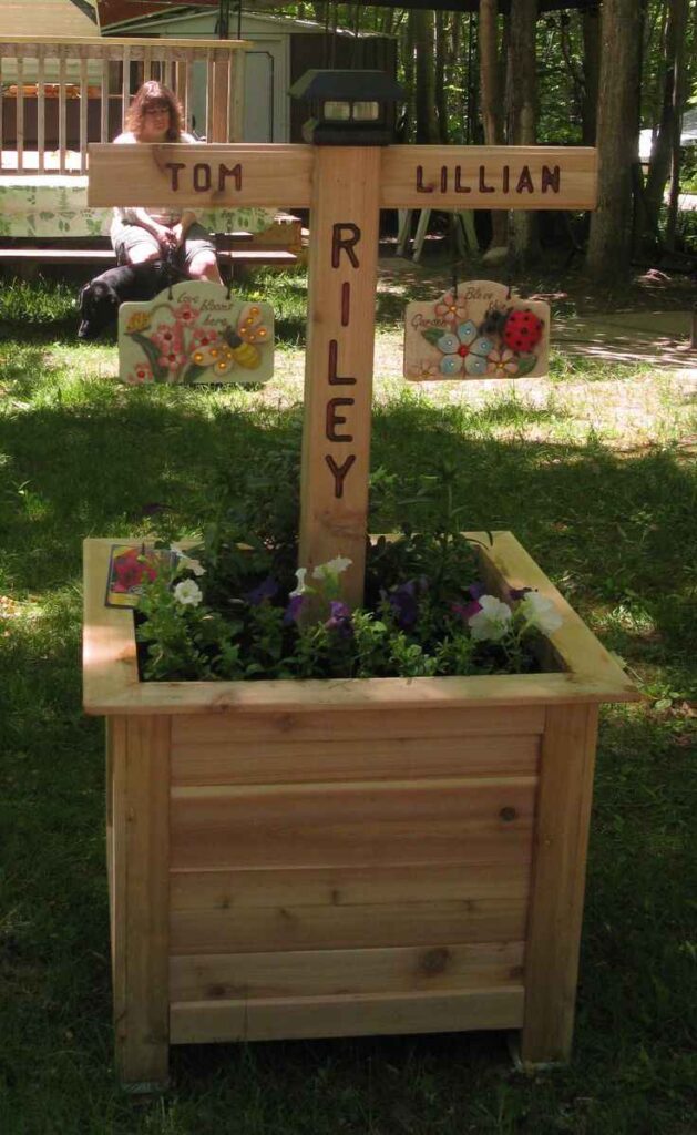 Cross and Flower Combination Planters