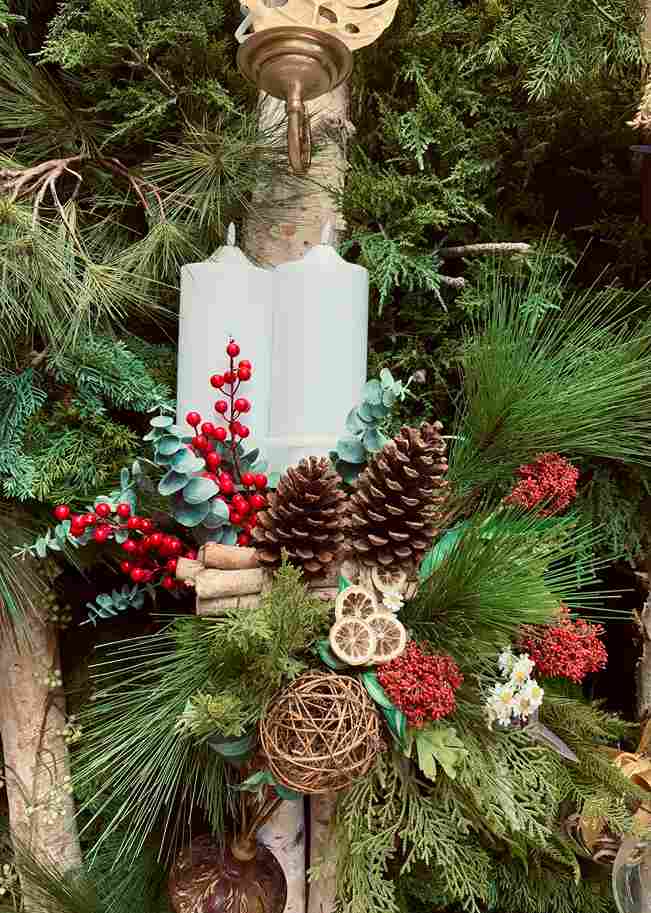 Evergreen Candle Arrangement
