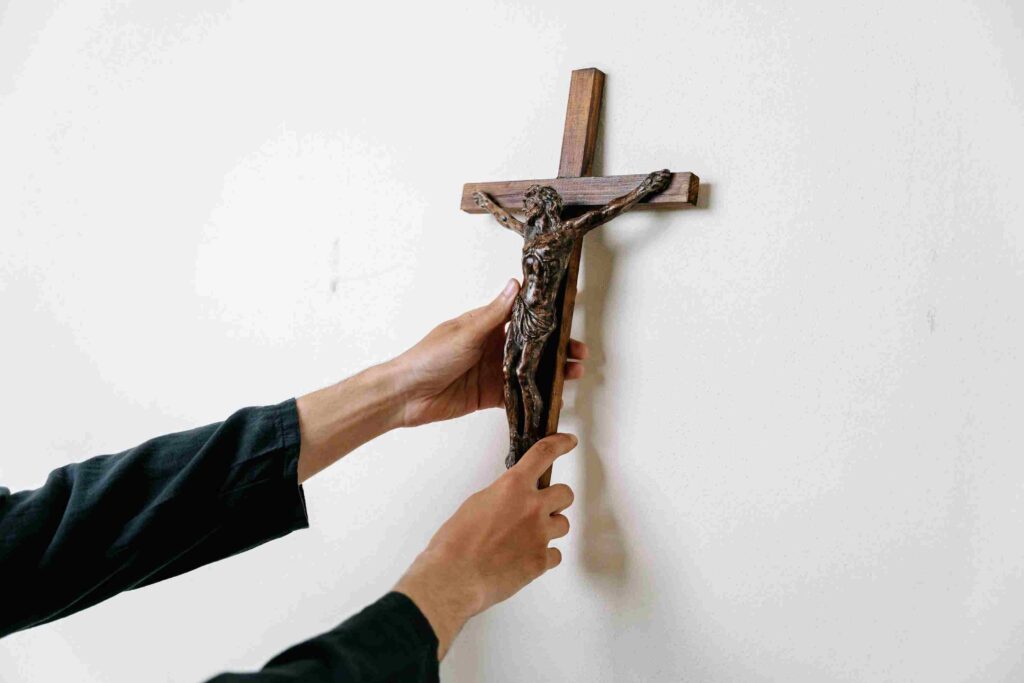 Wooden Cross Wall Display