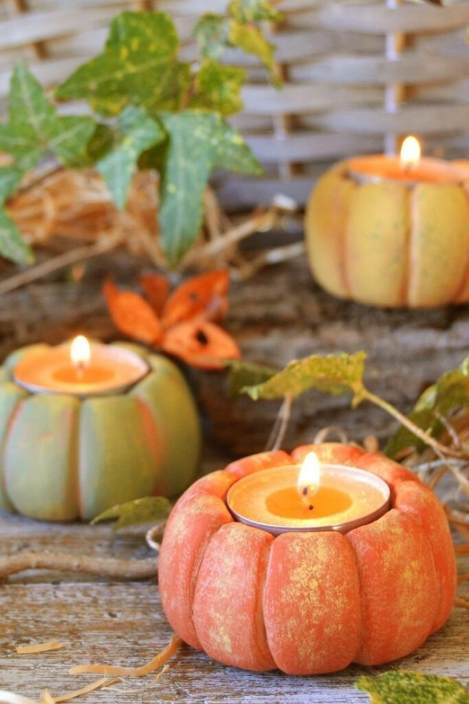 Pumpkin Candle Holders