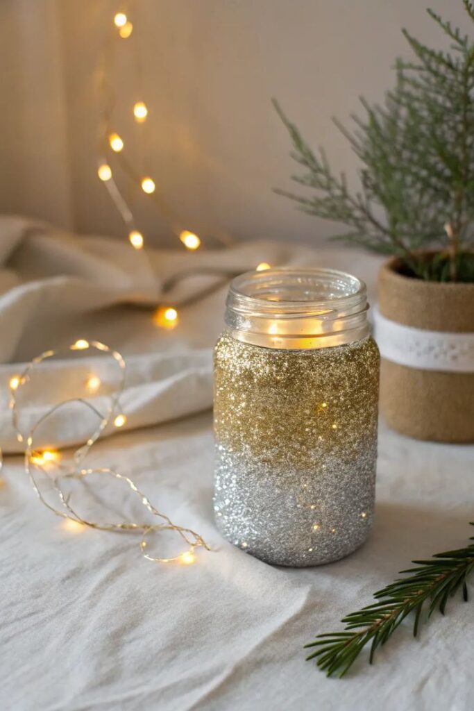 Festive Sparkle Mason Jars