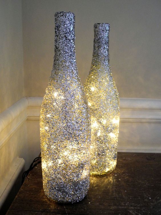 Glitter Bottle Centerpieces