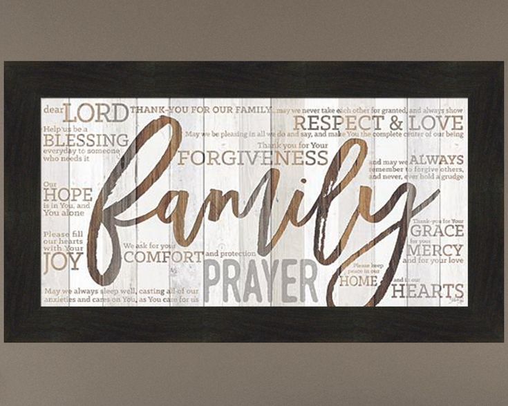 Framed Family Prayer