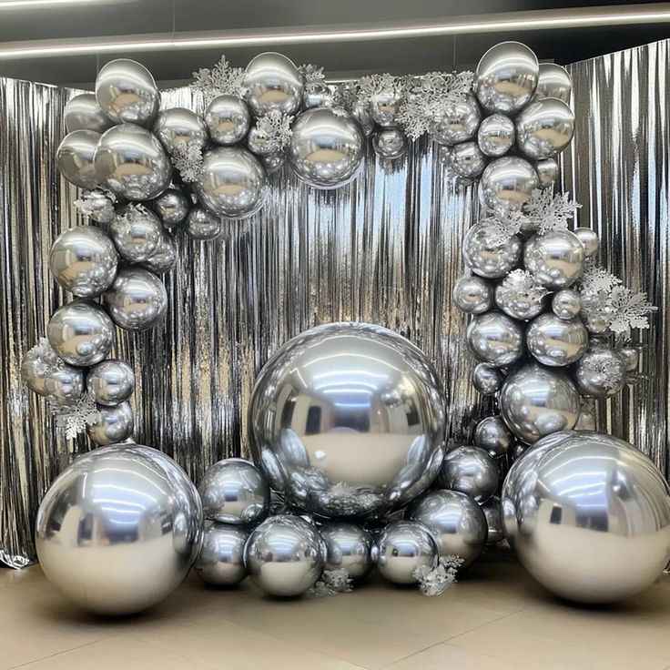 Metallic Balloon Backdrop