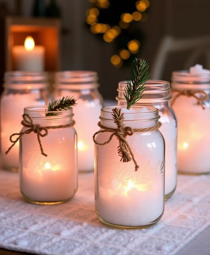 Mason Jar Candle Holders