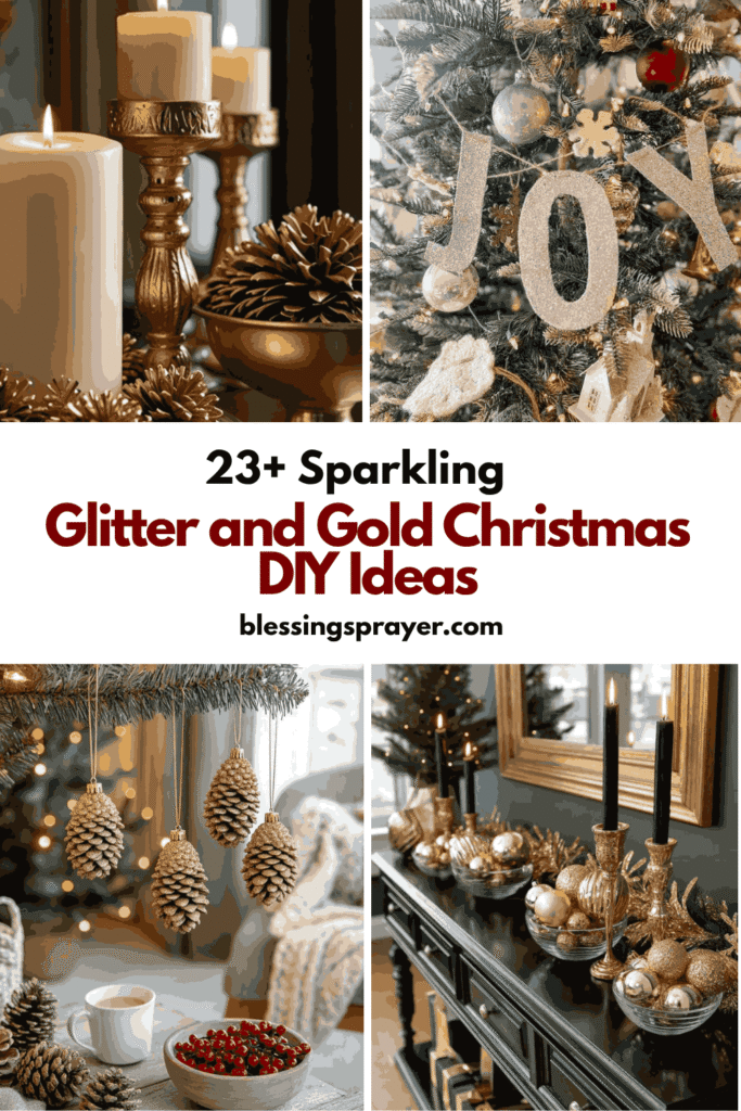 Glitter and Gold Christmas DIY Ideas