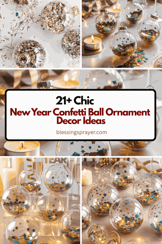 New Year Confetti Ball Ornament Decor Ideas