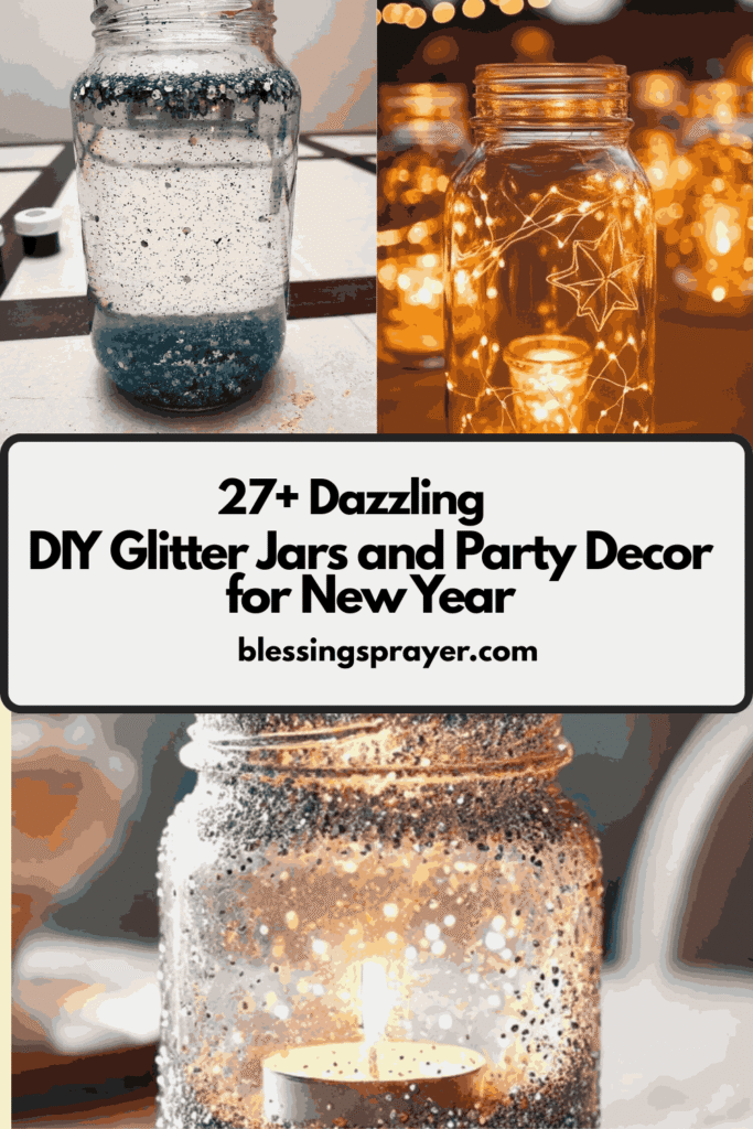 DIY Glitter Jars and Party Decor for New Year