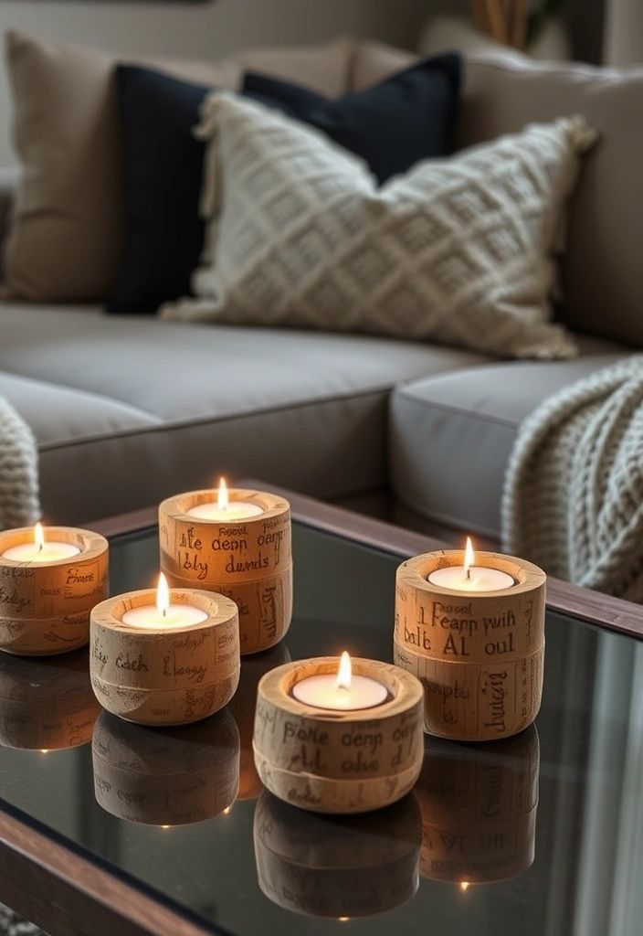 Champagne Cork Candle Holders